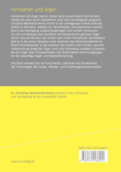 Produktbild: Fernsehen und &Auml;rger