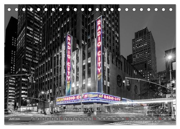 Produktbild: New York City - Color Glam Edition (Tischkalender 2026 DIN A5 quer), CALVENDO Monatskalender