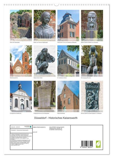 Produktbild: D&uuml;sseldorf - Historisches Kaiserswerth (hochwertiger Premium Wandkalender 2026 DIN A2 hoch), Kunstdruck in Hochglanz