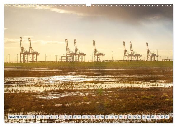 Produktbild: JadeWeserPort Impressionen vom Containerterminal in Wilhelmshaven (Wandkalender 2027 DIN A2 quer), CALVENDO Monatskalender