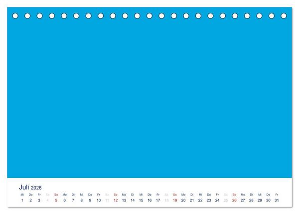 Produktbild: Farbiger Bastelkalender (Tischkalender 2026 DIN A5 quer), CALVENDO Monatskalender