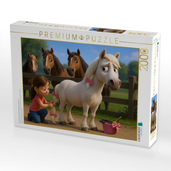 Produktbild: CALVENDO Puzzle F&uuml;r die kleine Freundin ertrage ich auch rosa | 2000 Teile Lege-Gr&ouml;&szlig;e 90x67cm Foto-Puzzle f&uuml;r gl&uuml;ckliche Stunden