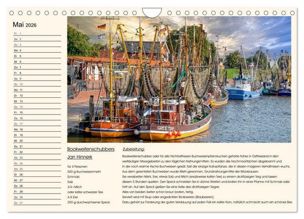 Produktbild: Ostfriesland kochen wie fr&uuml;her (Wandkalender 2026 DIN A4 quer), CALVENDO Monatskalender