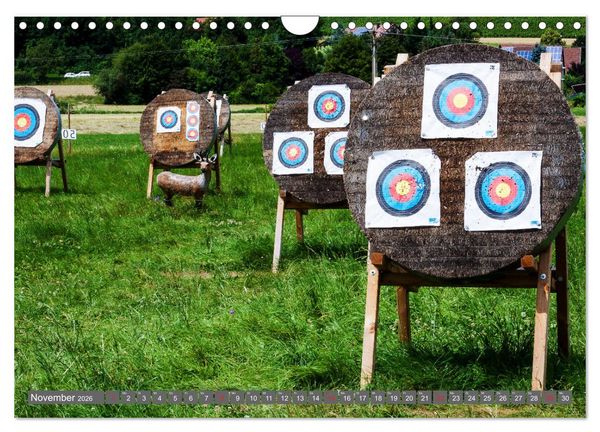 Produktbild: Bogenschie&szlig;en. Sport - Spa&szlig; - Spannung (Wandkalender 2026 DIN A4 quer), CALVENDO Monatskalender