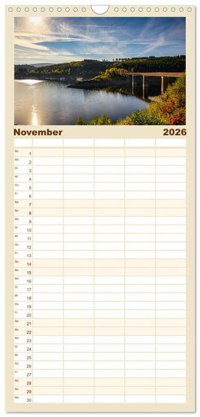 Produktbild: Familienplaner 2026 - Fotospots in Deutschland mit 5 Spalten (Wandkalender, 21 x 45 cm) CALVENDO