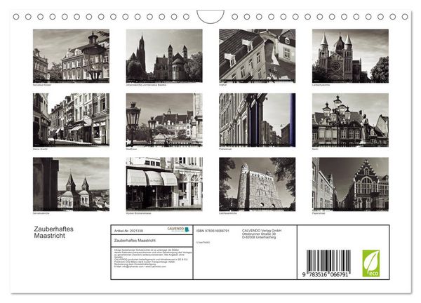 Produktbild: Zauberhaftes Maastricht (Wandkalender 2026 DIN A4 quer), CALVENDO Monatskalender