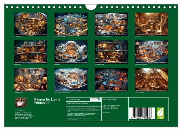 Produktbild: R&auml;ume f&uuml;r kleine Entdecker (Wandkalender 2026 DIN A4 quer), CALVENDO Monatskalender