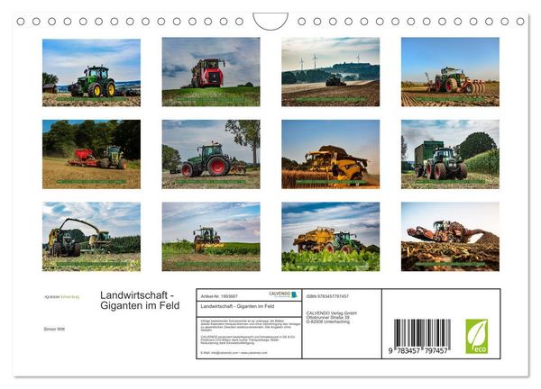 Produktbild: Landwirtschaft - Giganten im Feld (Wandkalender 2026 DIN A4 quer), CALVENDO Monatskalender