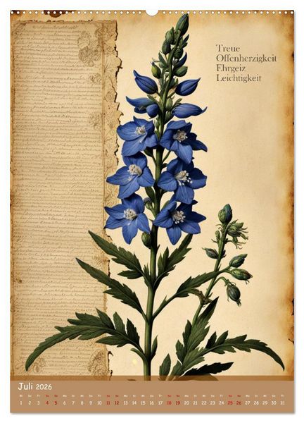 Produktbild: Geburtsblume, dein florales Sternzeichen (Wandkalender 2026 DIN A2 hoch), CALVENDO Monatskalender