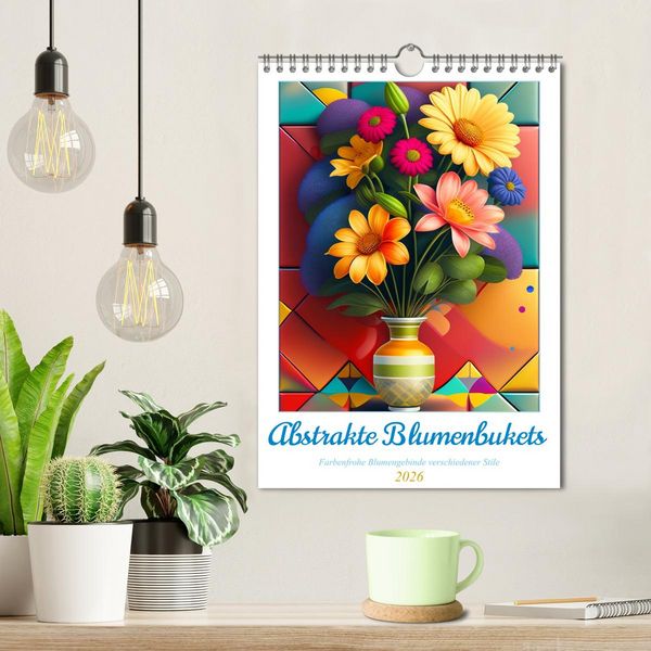 Produktbild: Abstrakte Blumenbukets (Wandkalender 2026 DIN A4 hoch), CALVENDO Monatskalender