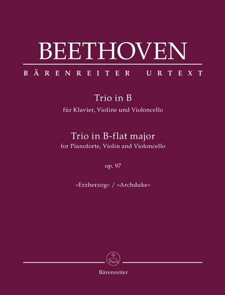 Produktbild: Beethoven, L: Trio f&uuml;r Klavier, Violine und Violoncello B-Du