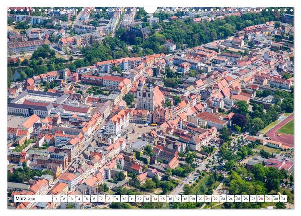 Produktbild: Lutherstadt Wittenberg - Stadt der Reformation aus der Vogelperspektive (Wandkalender 2026 DIN A3 quer), CALVENDO Monatskalender