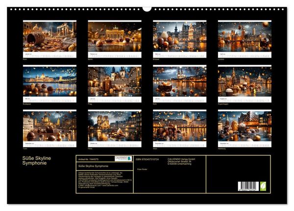 Produktbild: S&uuml;&szlig;e Skyline Symphonie (Wandkalender 2026 DIN A2 quer), CALVENDO Monatskalender