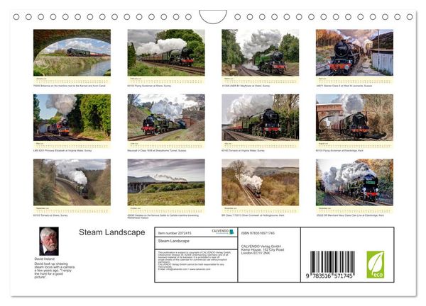 Produktbild: Steam Landscape (Wall Calendar 2026 DIN A4 landscape), CALVENDO 12 Month Wall Calendar