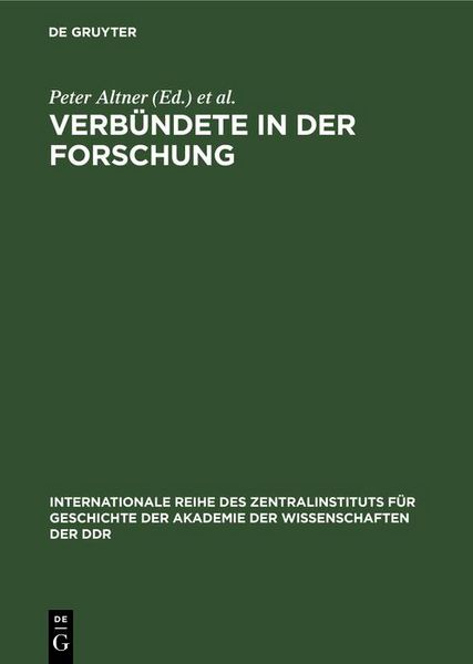 Produktbild: Verb&uuml;ndete in der Forschung