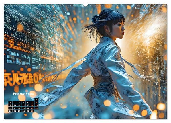 Produktbild: Kriegerin der Cyberwelt (Wandkalender 2026 DIN A2 quer), CALVENDO Monatskalender