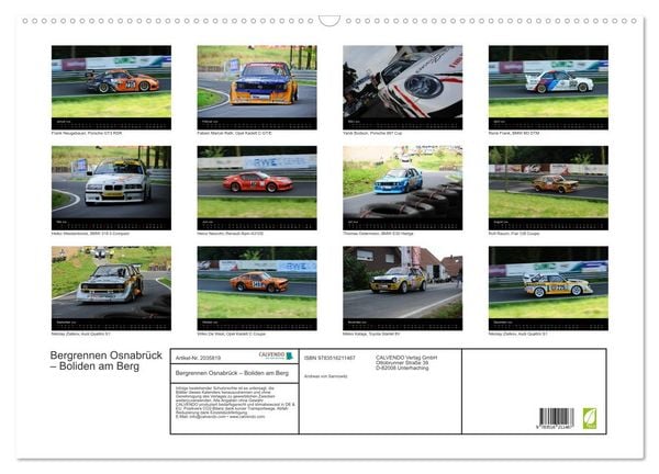 Produktbild: Bergrennen Osnabr&uuml;ck &ndash; Boliden am Berg (Wandkalender 2026 DIN A2 quer), CALVENDO Monatskalender