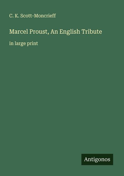 Produktbild: Marcel Proust, An English Tribute