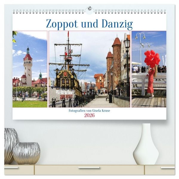 Zoppot und Danzig (hochwertiger Premium Wandkalender 2026 DIN A2 quer), Kunstdruck in Hochglanz