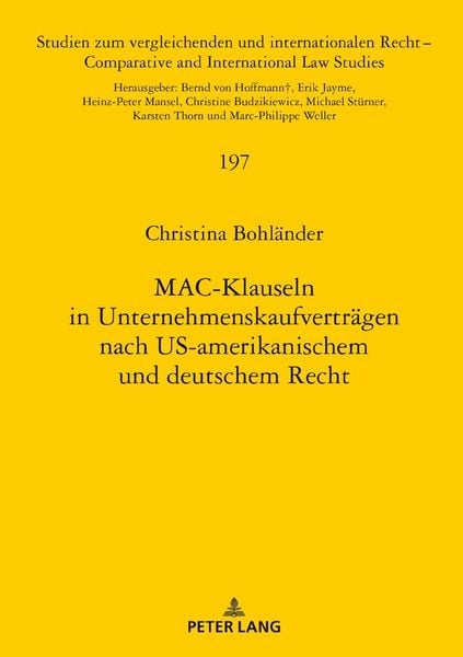 Produktbild: MAC-Klauseln in Unternehmenskaufvertr&auml;gen nach US-amerikanischem und deutschem Recht