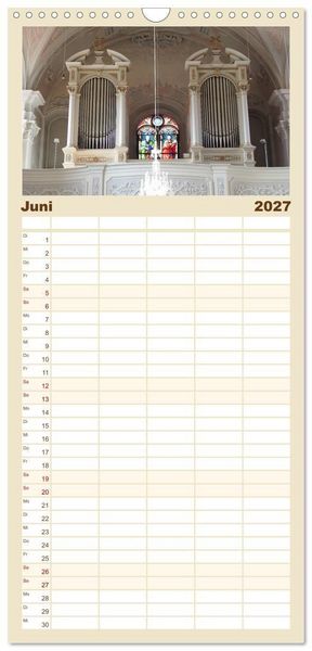 Produktbild: Familienplaner 2027 - Fantastische Welt der Orgeln mit 5 Spalten (Wandkalender, 21 x 45 cm) CALVENDO