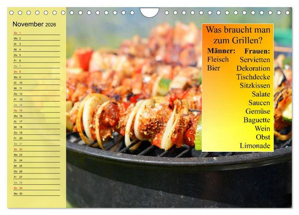 Produktbild: Auftragsgriller f&uuml;r effektive Fettverbrennung! Denn Grillsaison ist immer! (Wandkalender 2026 DIN A4 quer), CALVENDO Monatskalender