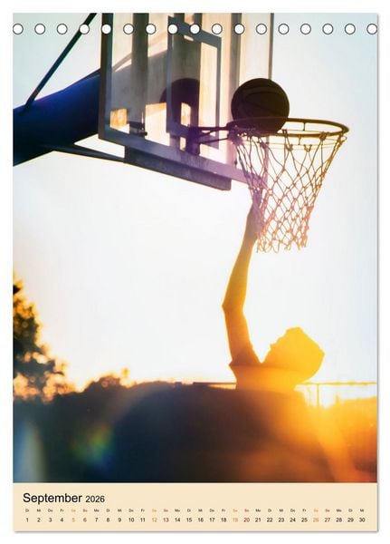 Produktbild: Basketball Fun (Tischkalender 2026 DIN A5 hoch), CALVENDO Monatskalender