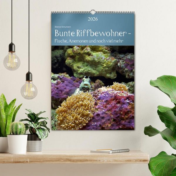 Produktbild: Bunte Riffbewohner - Fische, Anemonen und noch viel mehr (Wandkalender 2026 DIN A2 hoch), CALVENDO Monatskalender