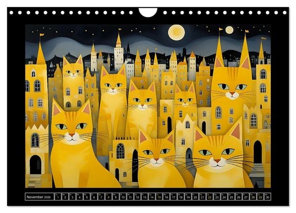 Produktbild: Schnurrendes Katzenget&uuml;mmel (Wandkalender 2026 DIN A4 quer), CALVENDO Monatskalender