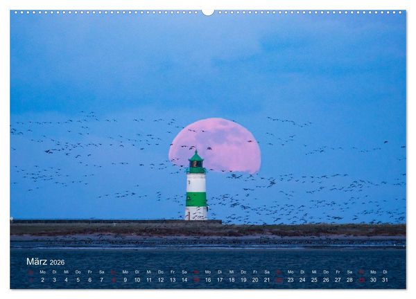 Produktbild: 2026 - wundervolle Lichtstimmungen an Nord- und Ostsee (Wandkalender 2026 DIN A2 quer), CALVENDO Monatskalender