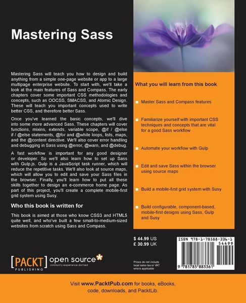 Produktbild: Mastering Sass