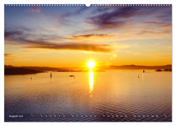 Produktbild: Oslo - Norwegen (hochwertiger Premium Wandkalender 2026 DIN A2 quer), Kunstdruck in Hochglanz