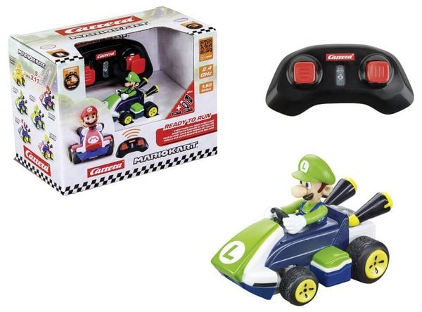 Produktbild: RC Mario Kart(TM) Mini RC, Luigi (Paperbox) 2,4GHz
