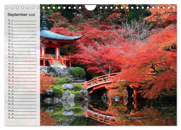 Produktbild: Japan. Im Land der aufgehenden Sonne (Wandkalender 2026 DIN A4 quer), CALVENDO Monatskalender