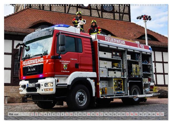 Produktbild: Feuerwehrfahrzeuge (Wandkalender 2026 DIN A2 quer), CALVENDO Monatskalender