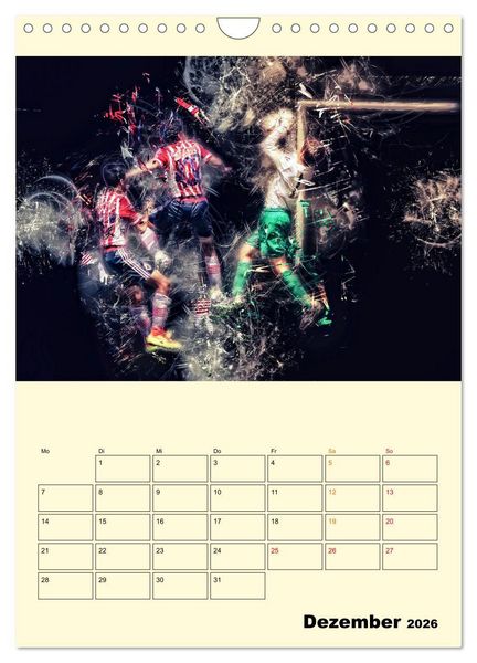 Produktbild: Fu&szlig;ball - Feuer (Wandkalender 2026 DIN A4 hoch), CALVENDO Monatskalender