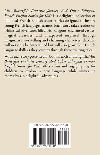 Produktbild: Miss Butterfly's Fantastic Journey And Other Bilingual French-English Stories for Kids