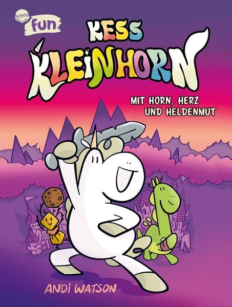 Kess Kleinhorn. Mit Horn, Herz und Heldenmut, Gebundene Ausgabe von Andi Watson, Arena, 978-3-401-60790-0