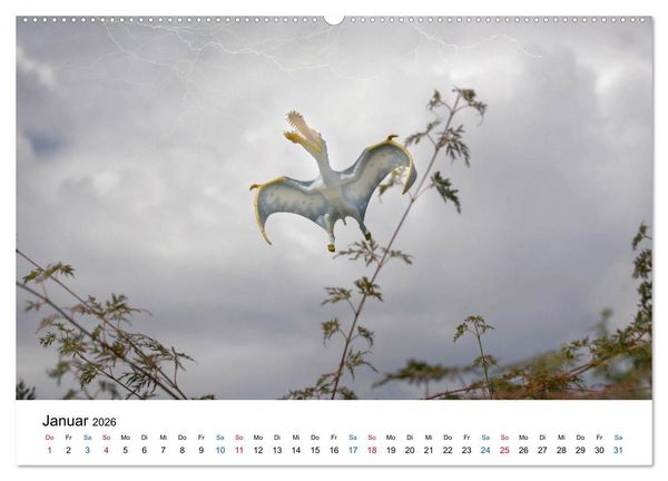 Produktbild: Faszination Urzeit - wenn Spielzeugdinos zum Leben erwachen (Wandkalender 2026 DIN A2 quer), CALVENDO Monatskalender