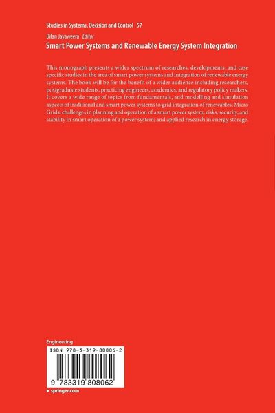 Produktbild: Smart Power Systems and Renewable Energy System Integration