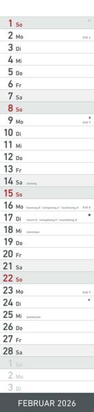 Produktbild: Streifenplaner SCHWARZ 2026 - Streifenkalender - Wandplaner - Küchen-Kalender - 11,3x49,5