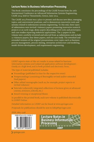 Produktbild: Information Systems Engineering in Complex Environments