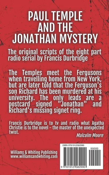 Produktbild: Paul Temple and the Jonathan Mystery (Scripts of the eight part radio serial)