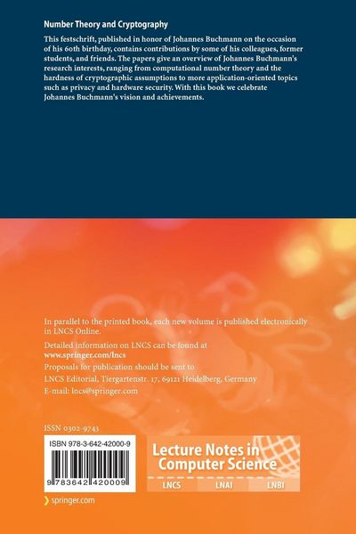 Produktbild: Number Theory and Cryptography