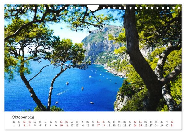 Produktbild: Amalfi K&uuml;ste - Italiens wundersch&ouml;ner K&uuml;stenabschnitt. (Wandkalender 2026 DIN A4 quer), CALVENDO Monatskalender