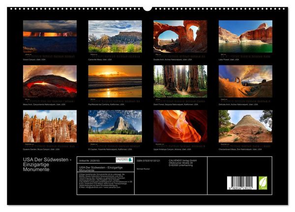 Produktbild: USA Der S&uuml;dwesten - Einzigartige Monumente (hochwertiger Premium Wandkalender 2026 DIN A2 quer), Kunstdruck in Hochglanz