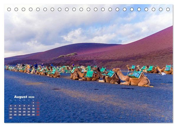 Produktbild: Lanzarote - Land der schwarzen Erde (Tischkalender 2026 DIN A5 quer), CALVENDO Monatskalender