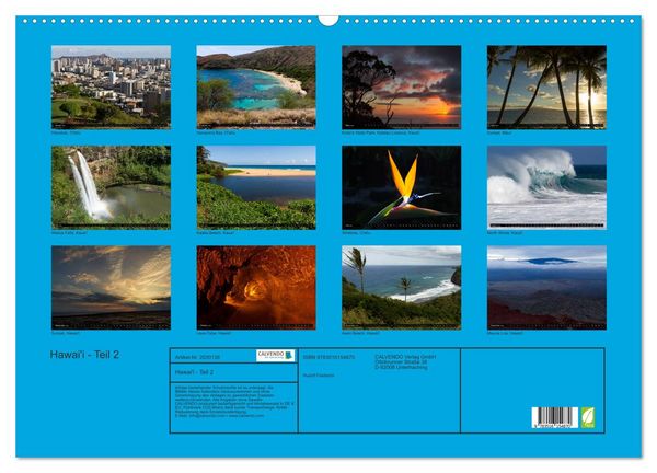 Produktbild: Hawai'i - Teil 2 (Wandkalender 2026 DIN A2 quer), CALVENDO Monatskalender