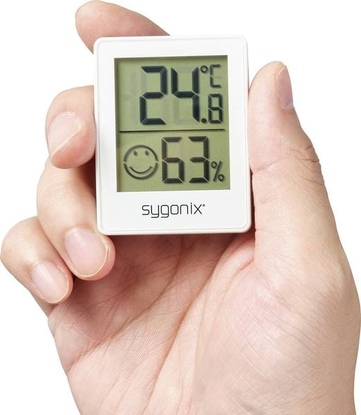Produktbild: Sygonix Thermo-/Hygrometer Wei&szlig; SY-5267052
