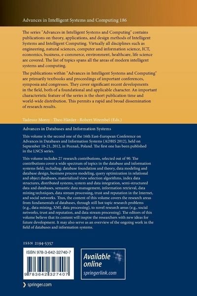 Produktbild: Advances in Databases and Information Systems